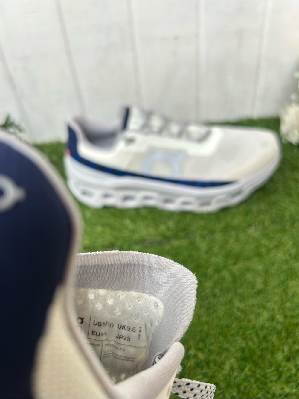 On Running Cloudmonster Ivory | Midnight men size 10 gently used - Picture 15 of 16